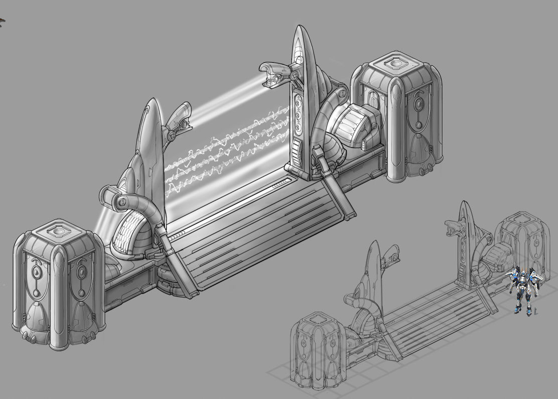 Space Station - City Gate 01 3D model_3