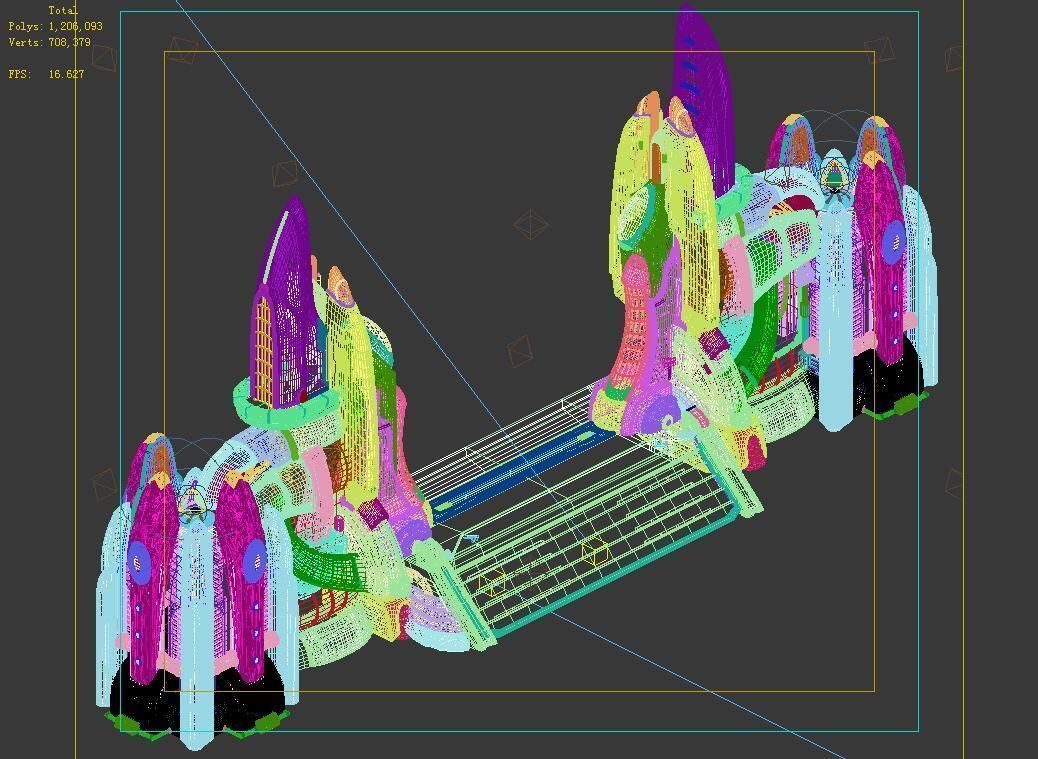 Space Station - City Gate 02 3D model_2