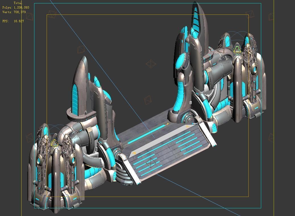 Space Station - City Gate 02 3D model_1