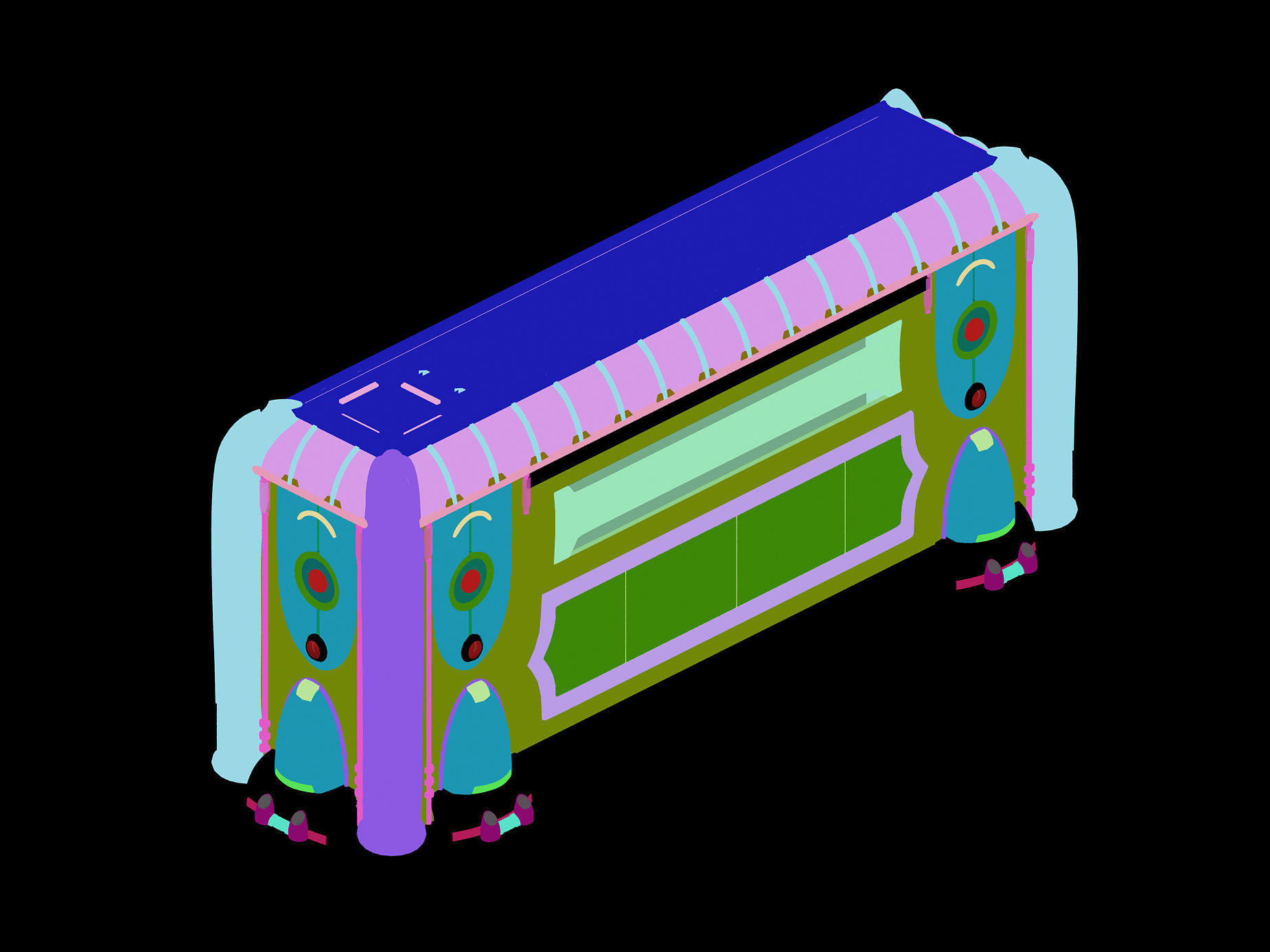 Space Station - City Gate Wall 01 3D model_5