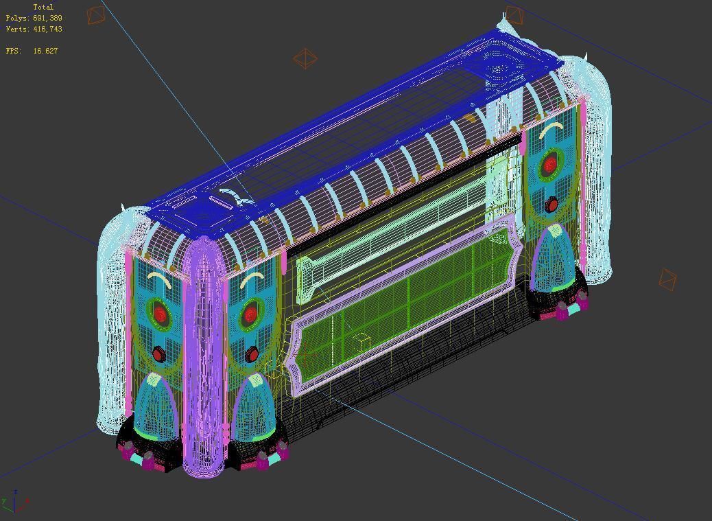 Space Station - City Gate Wall 01 3D model_2