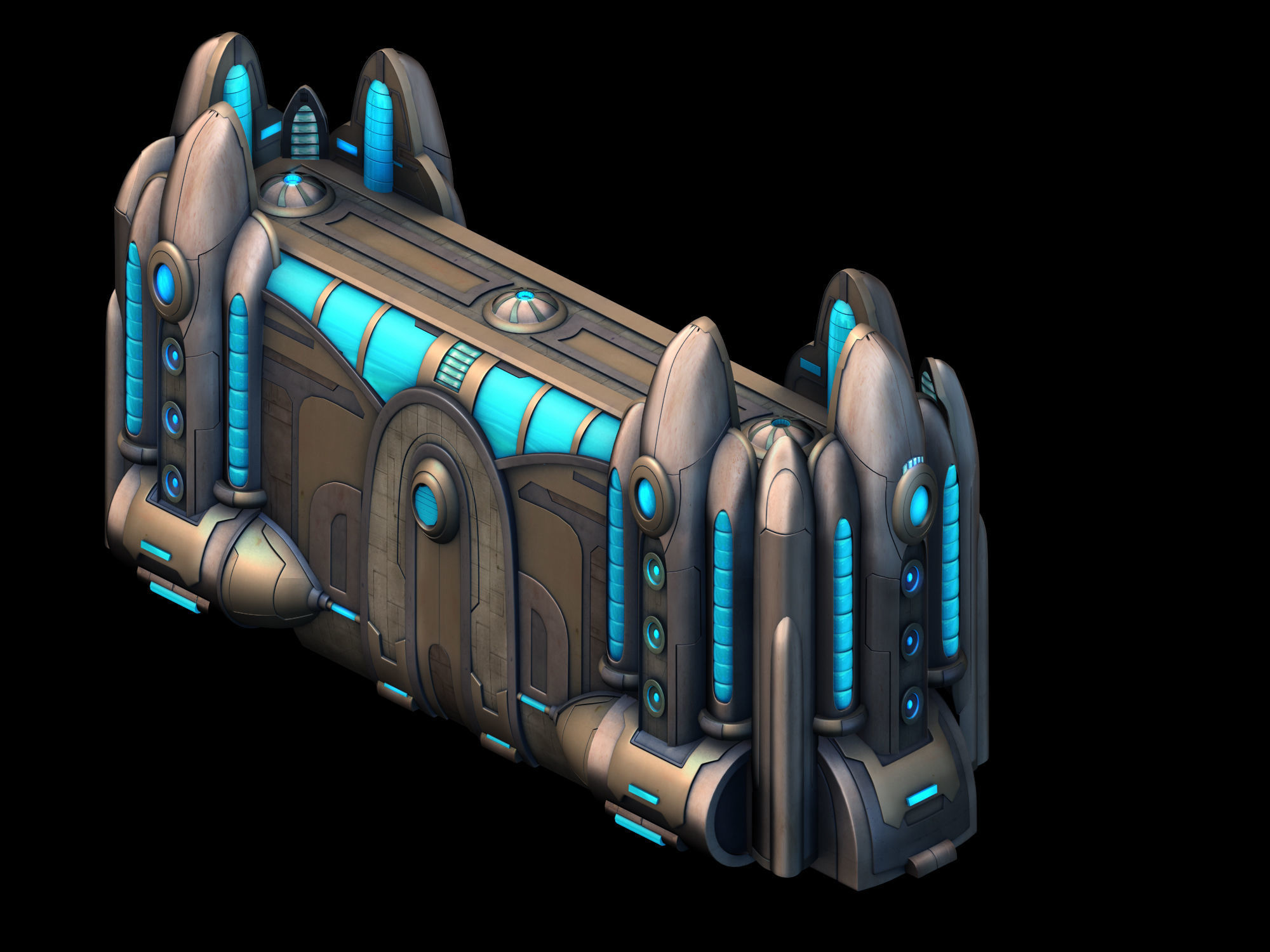 Space Station - City Wall 03 3D model_6