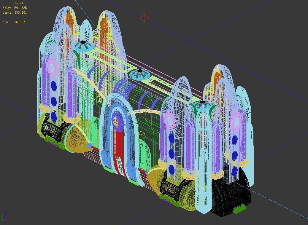 Space Station - City Wall 03 3D model_2