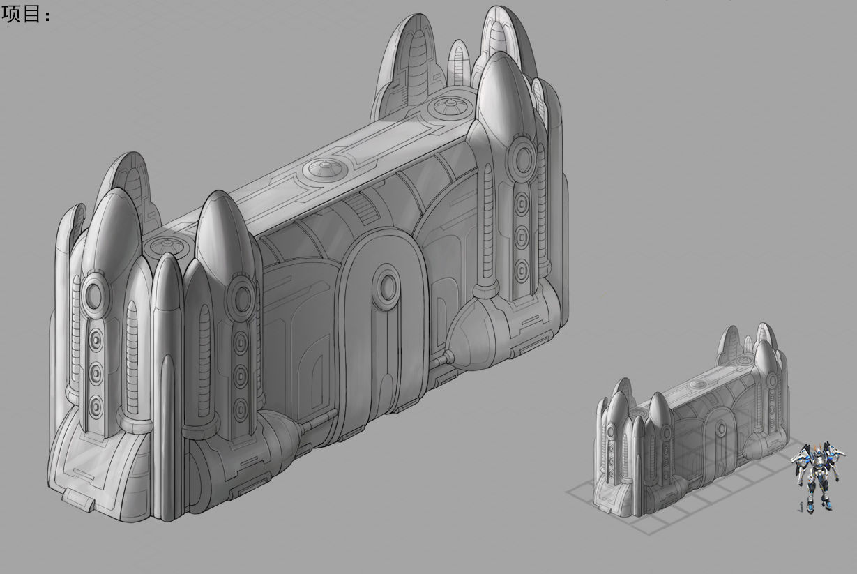 Space Station - City Wall 03 3D model_3