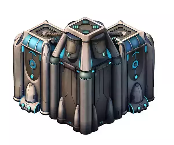 Space Station - City Wall Corner 01