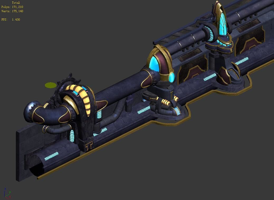 Wall-drainage pipe 01 3D model_1