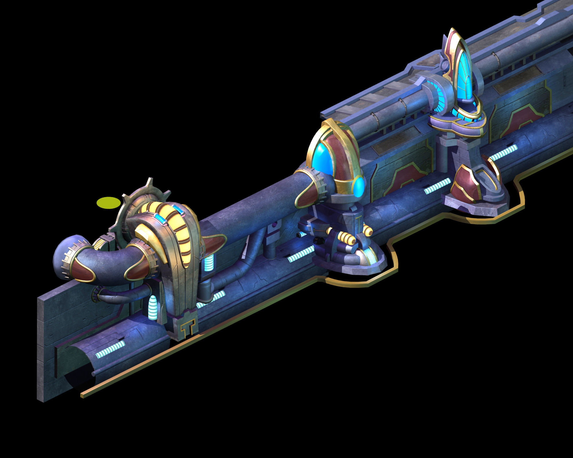 Wall-drainage pipe 01 3D model_4