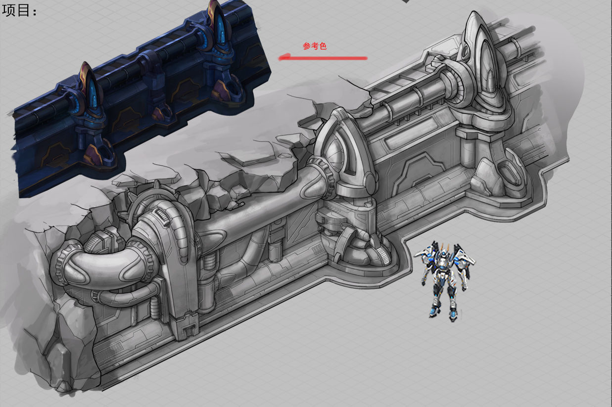 Mountain drainage pipe - wall 01 3D model_8