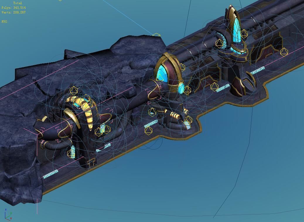 Mountain drainage pipe - wall 01 3D model_7