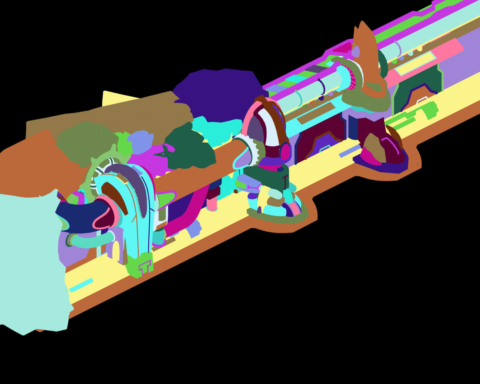 Mountain drainage pipe - wall 01 3D model_6