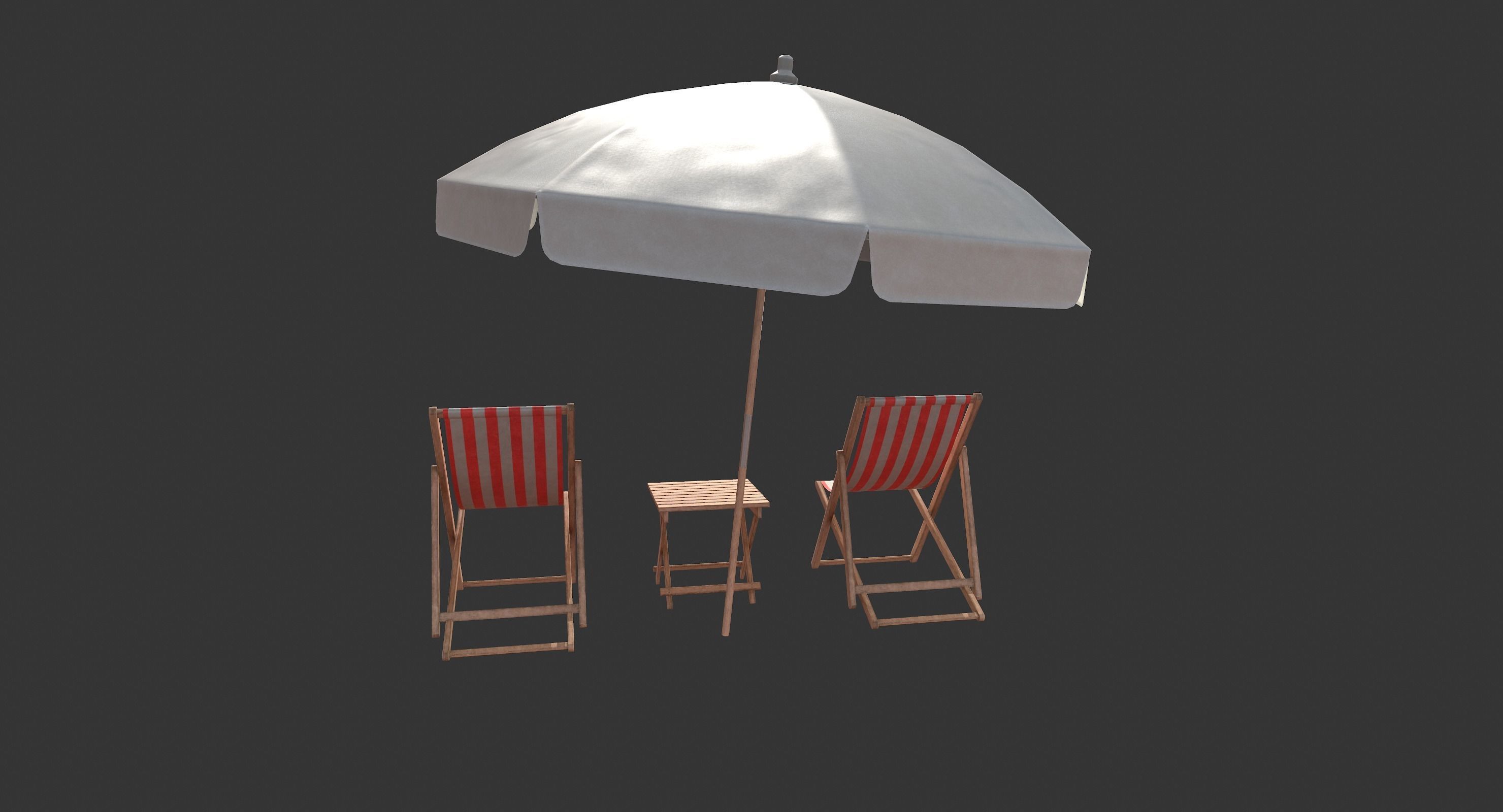 Beach Pack Low-poly 3D model_3