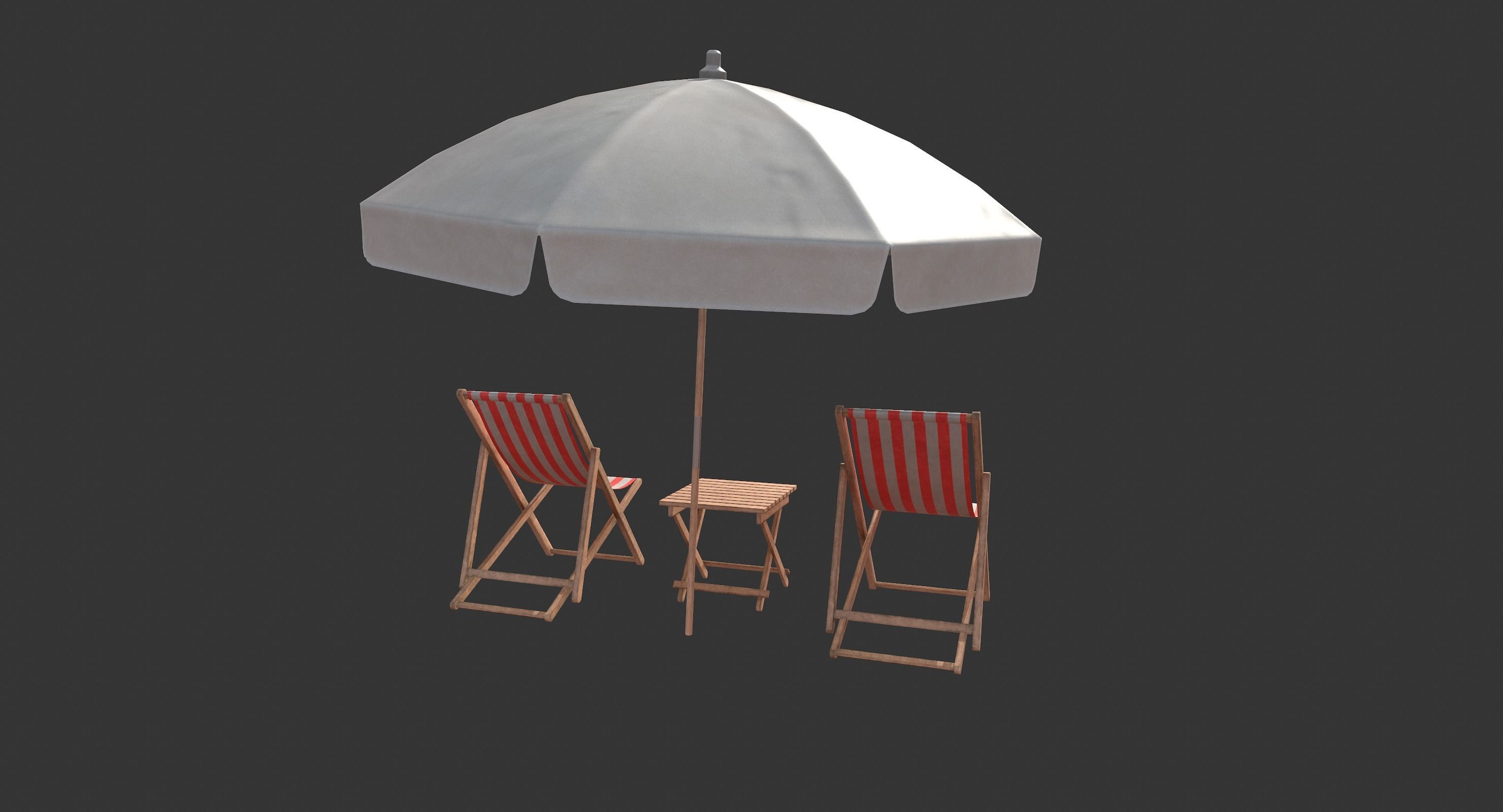 Beach Pack Low-poly 3D model_2