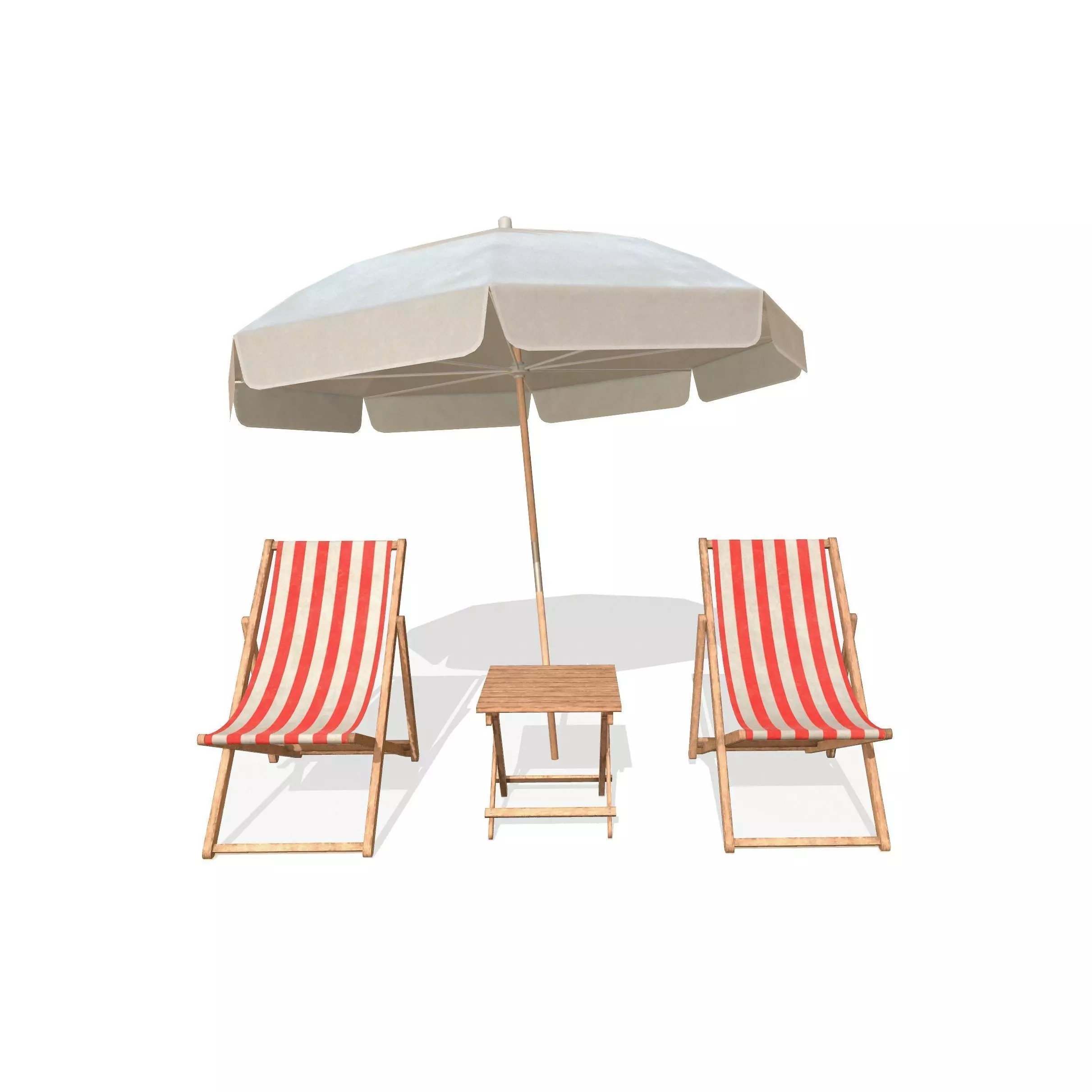 Beach Pack Low-poly 3D model_0