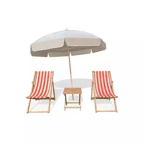 Beach Pack Low-poly 3D model