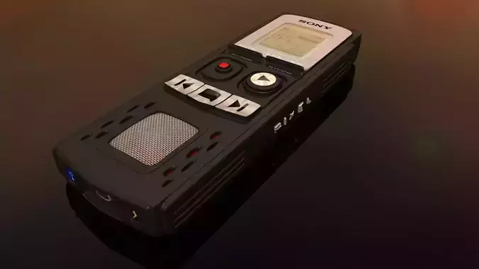 Dictaphone 3D digital voice recorder Free 3D model