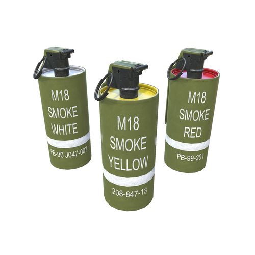 Smoke Grenades Low-poly 3D model