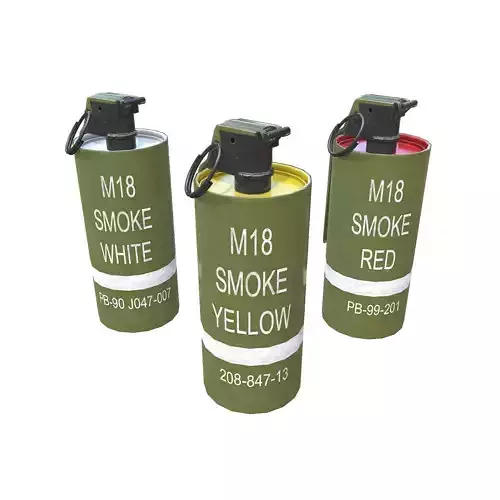 Smoke Grenades Low-poly 3D model