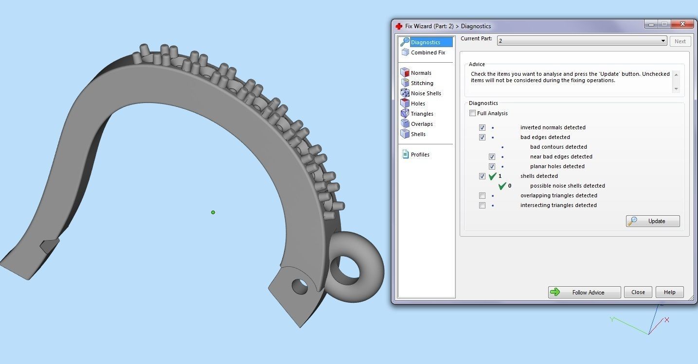  fashion earring with gems  3D print model_8