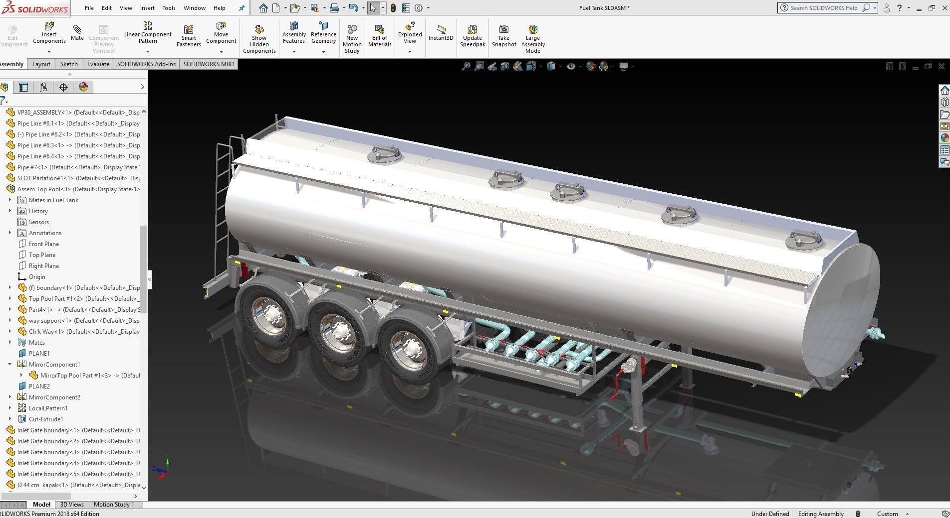 Fuel Tanker 35000L Deisal Tanker 3D model_5