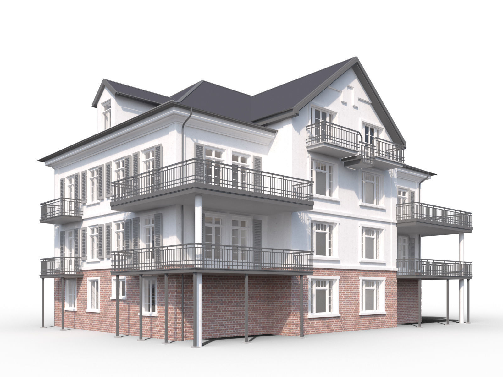 12x Secular buildings - 3D Building Models 3D Model Collection_6