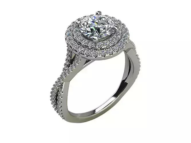 Ring01 diamond halo engagement ring