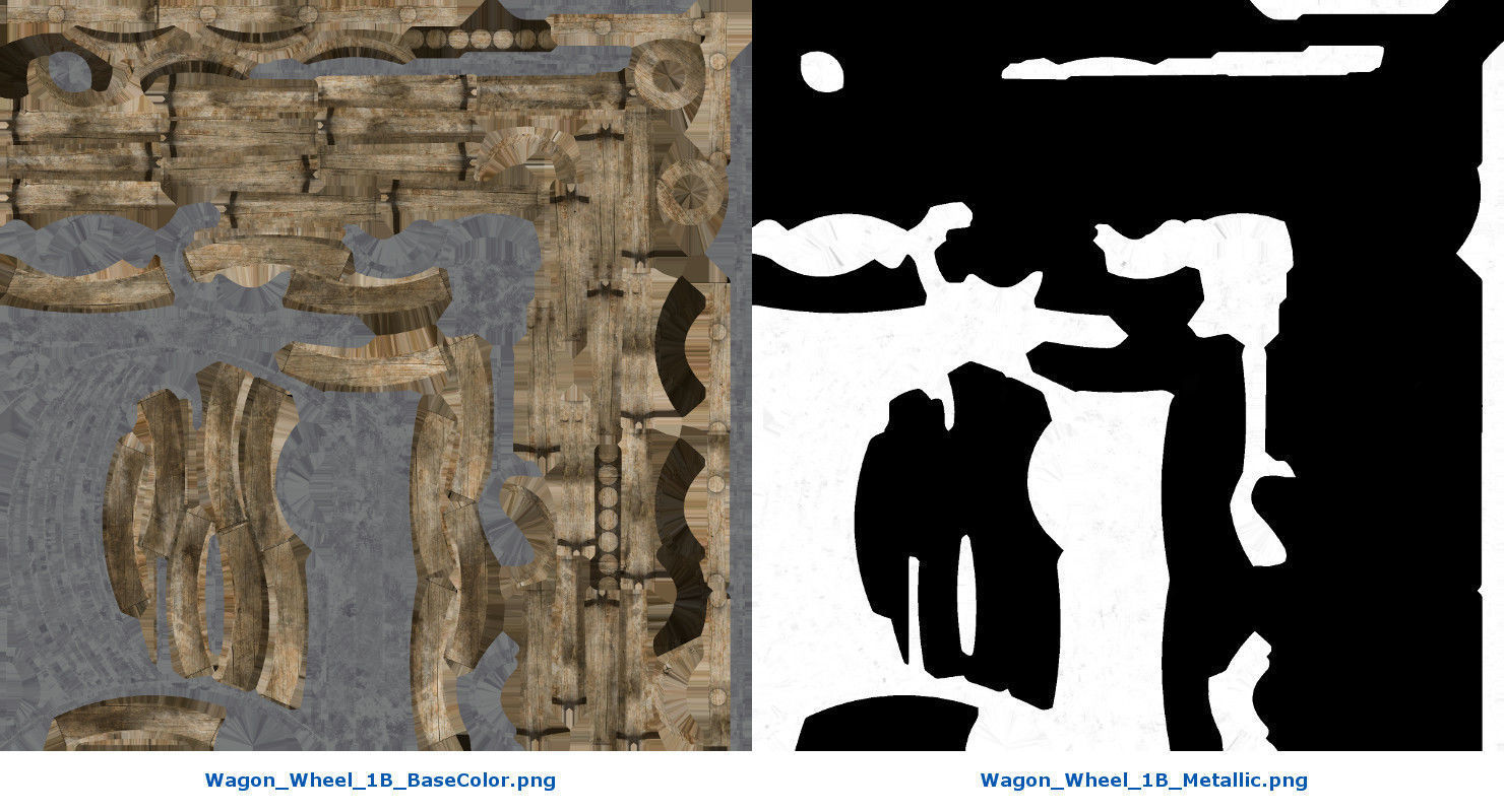 Wagon Wheel 1B Low-poly 3D model_7