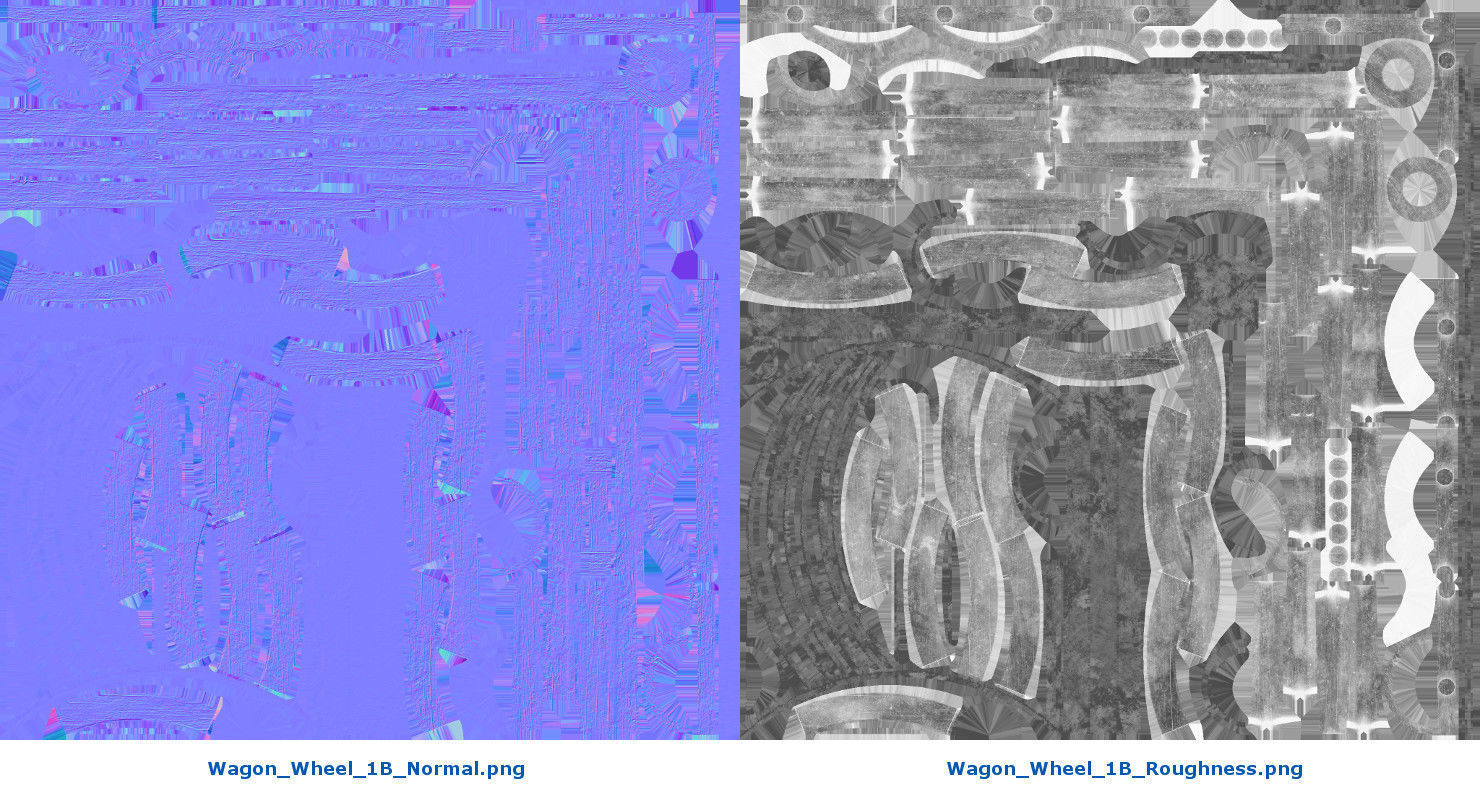 Wagon Wheel 1B Low-poly 3D model_8
