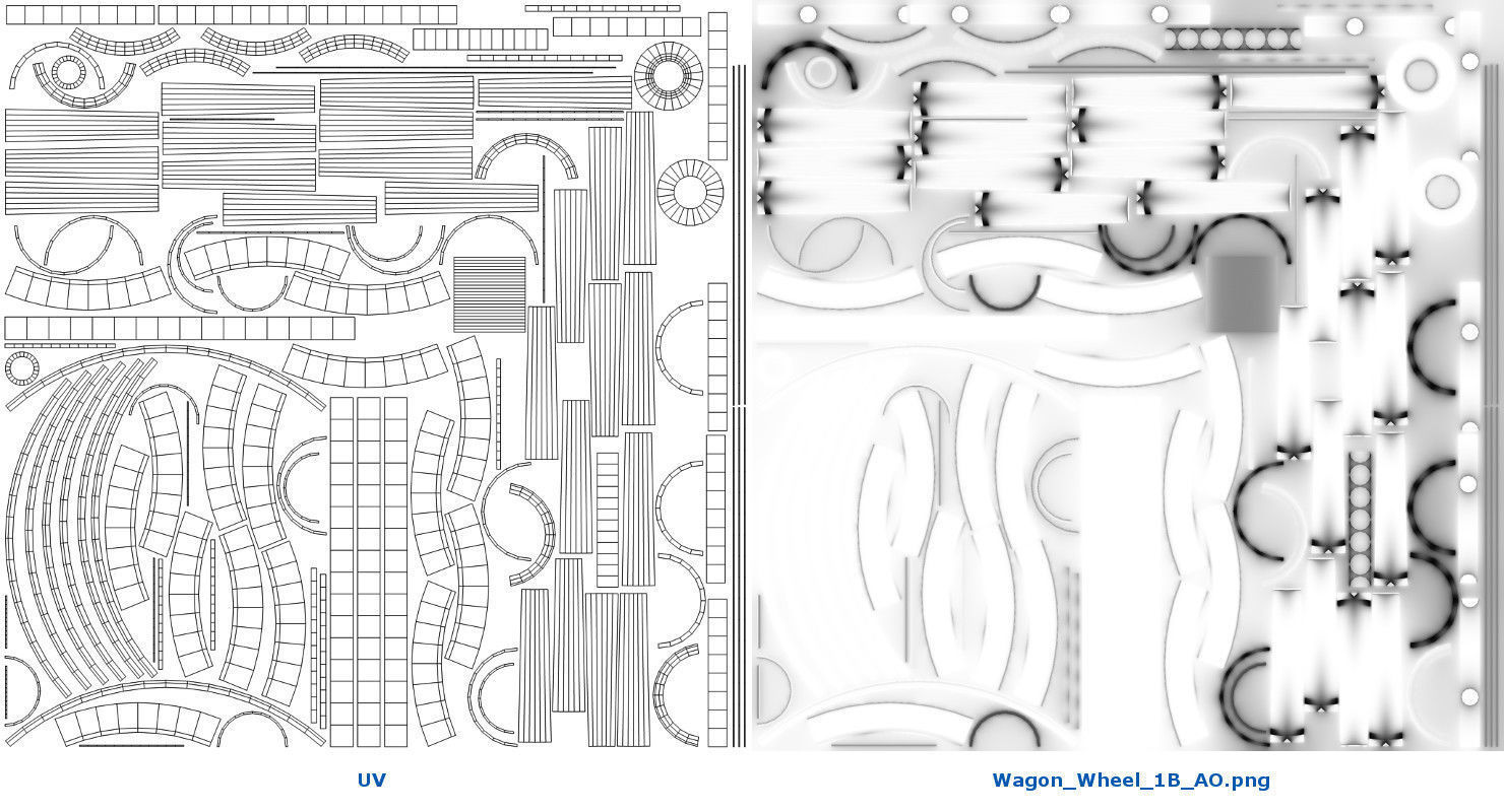 Wagon Wheel 1B Low-poly 3D model_6