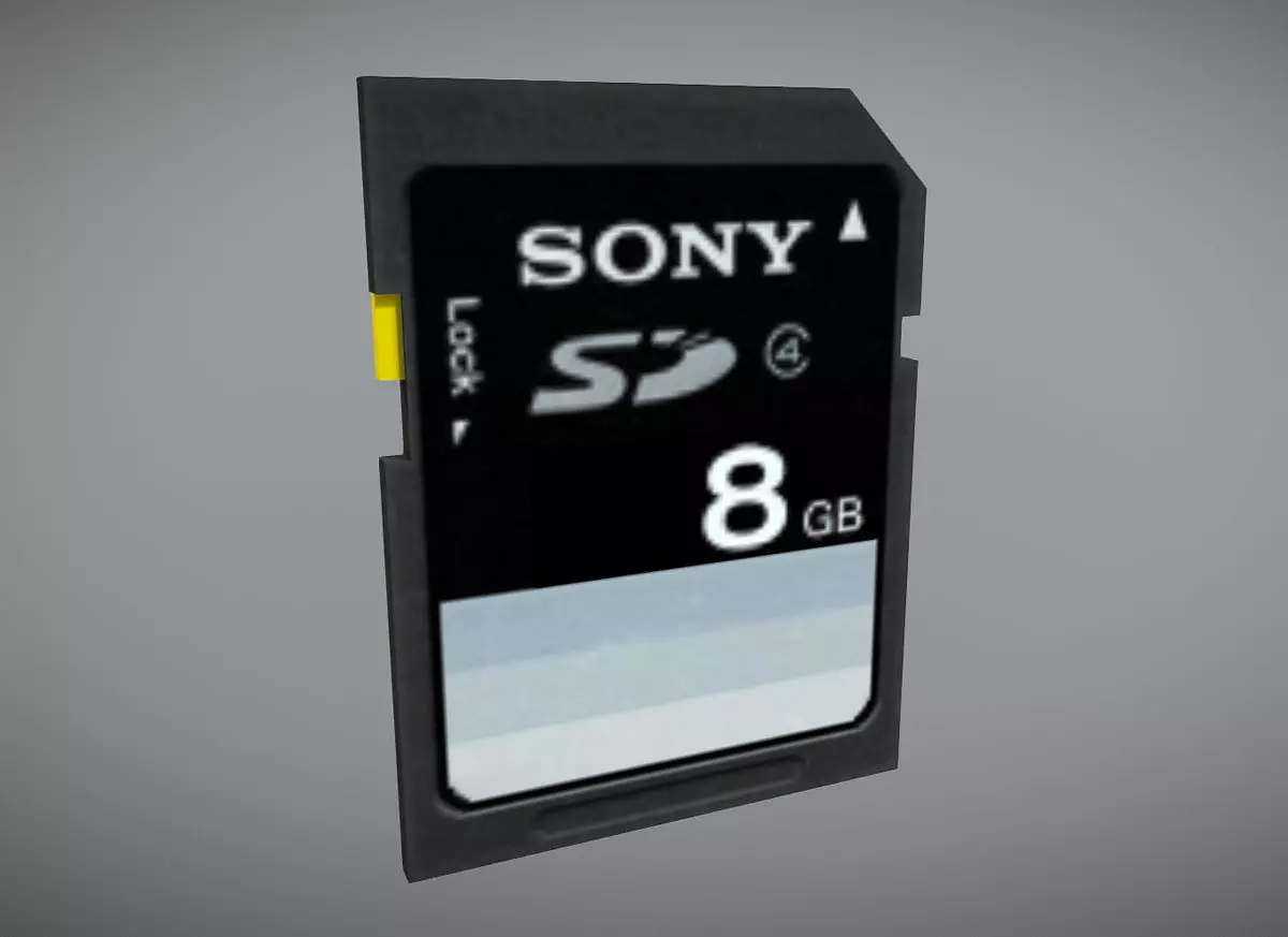 Sony SD Card Low-poly 3D model
