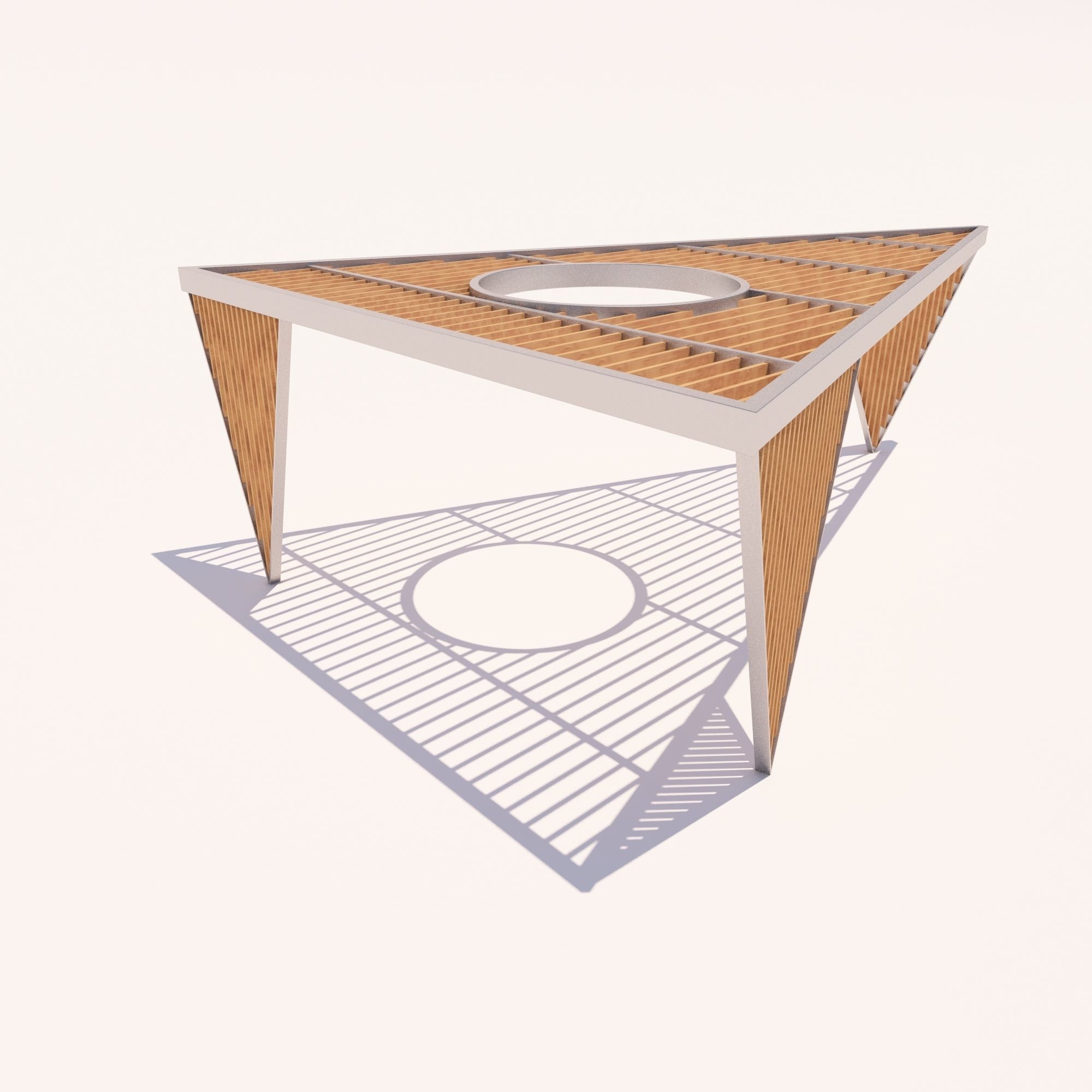 Shade wooden gazebo 3D Model Collection_6
