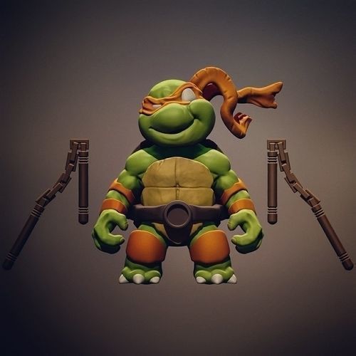 Chibi Mutant Ninja Turtles 3D Model Collection_3
