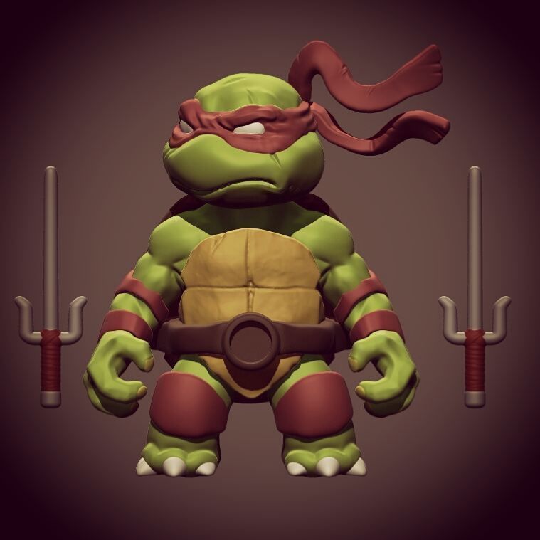 Chibi Mutant Ninja Turtles 3D Model Collection_1