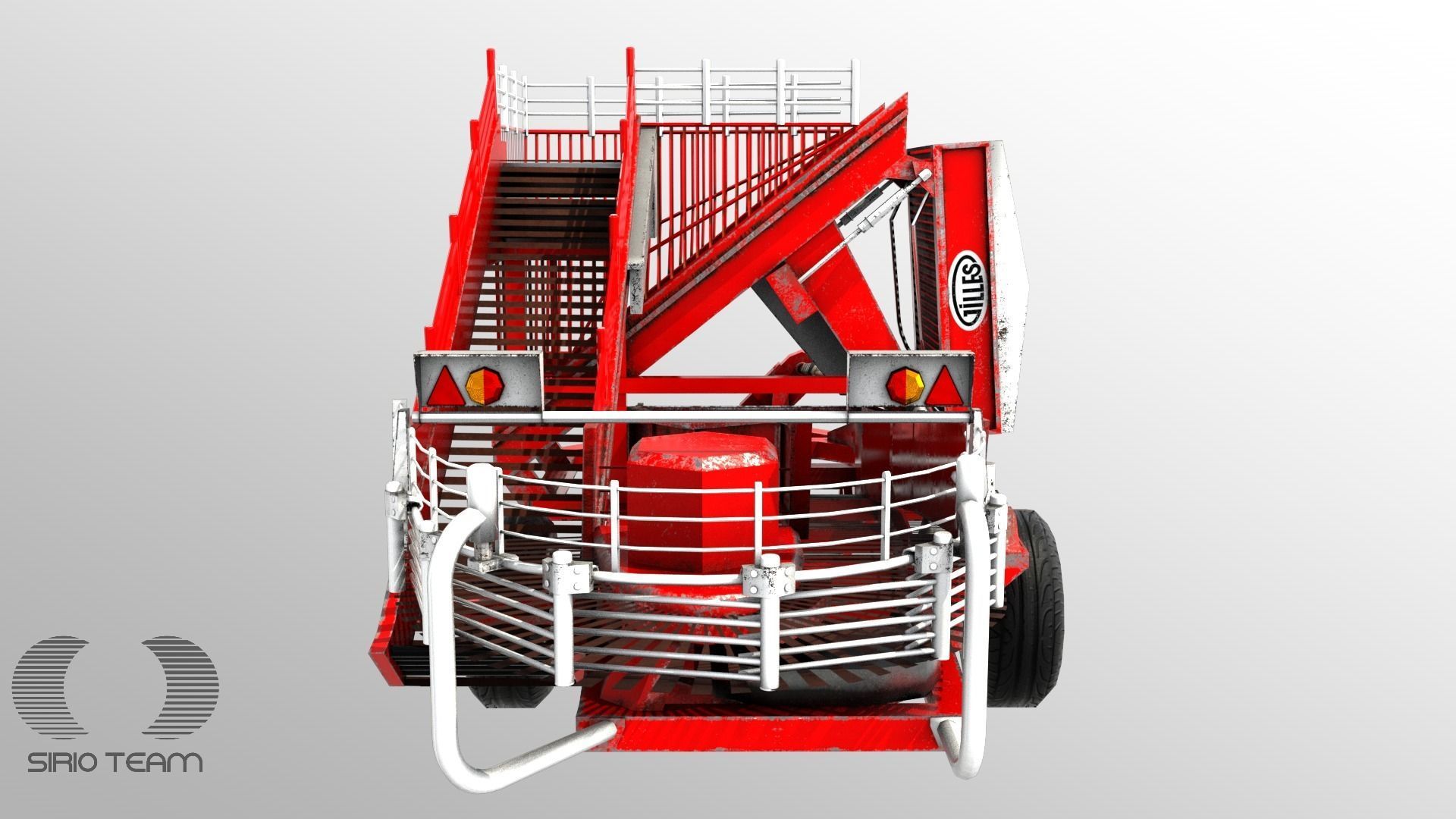 Gilles R136 Loader Low-poly 3D model_5
