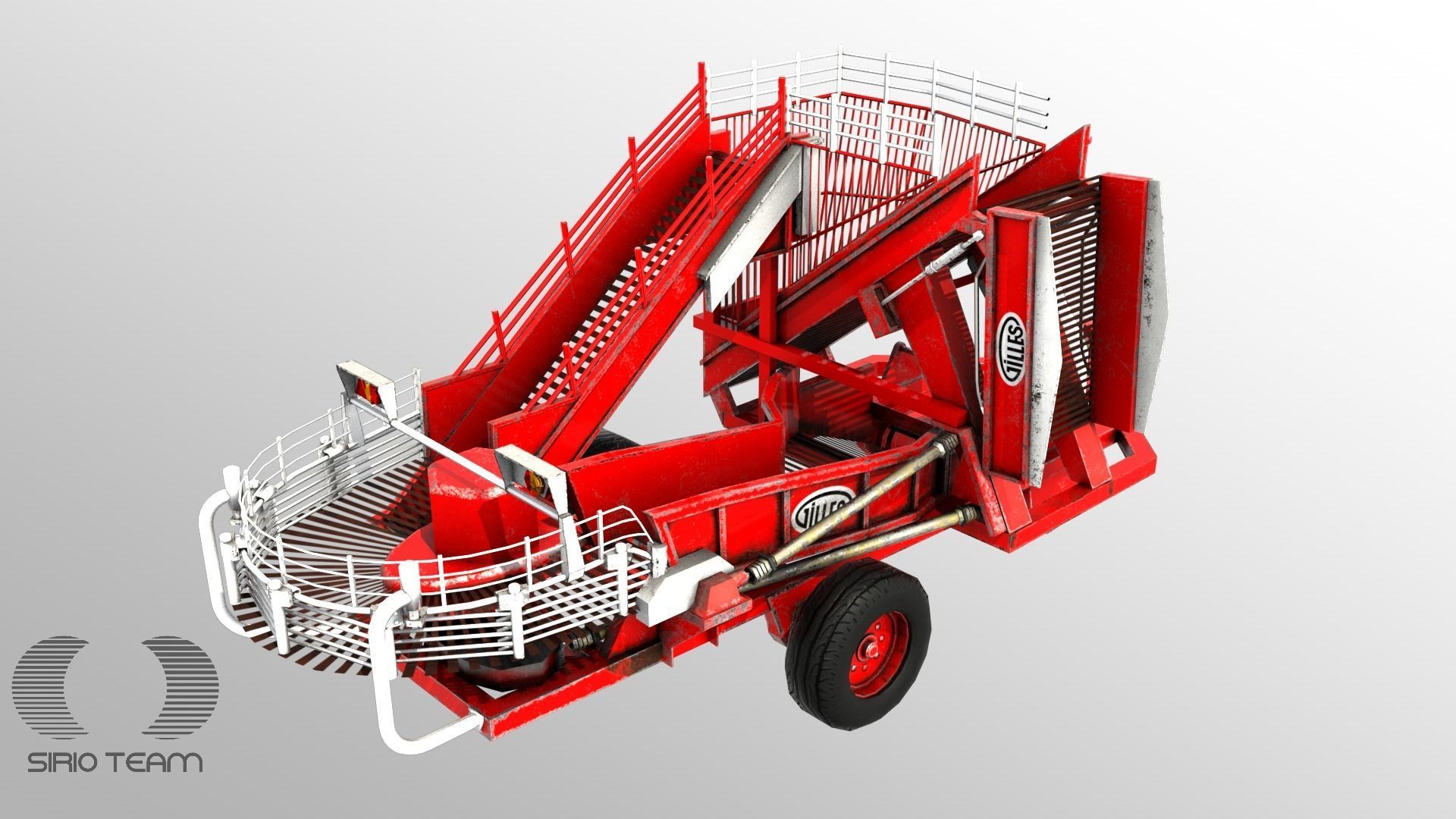 Gilles R136 Loader Low-poly 3D model_1