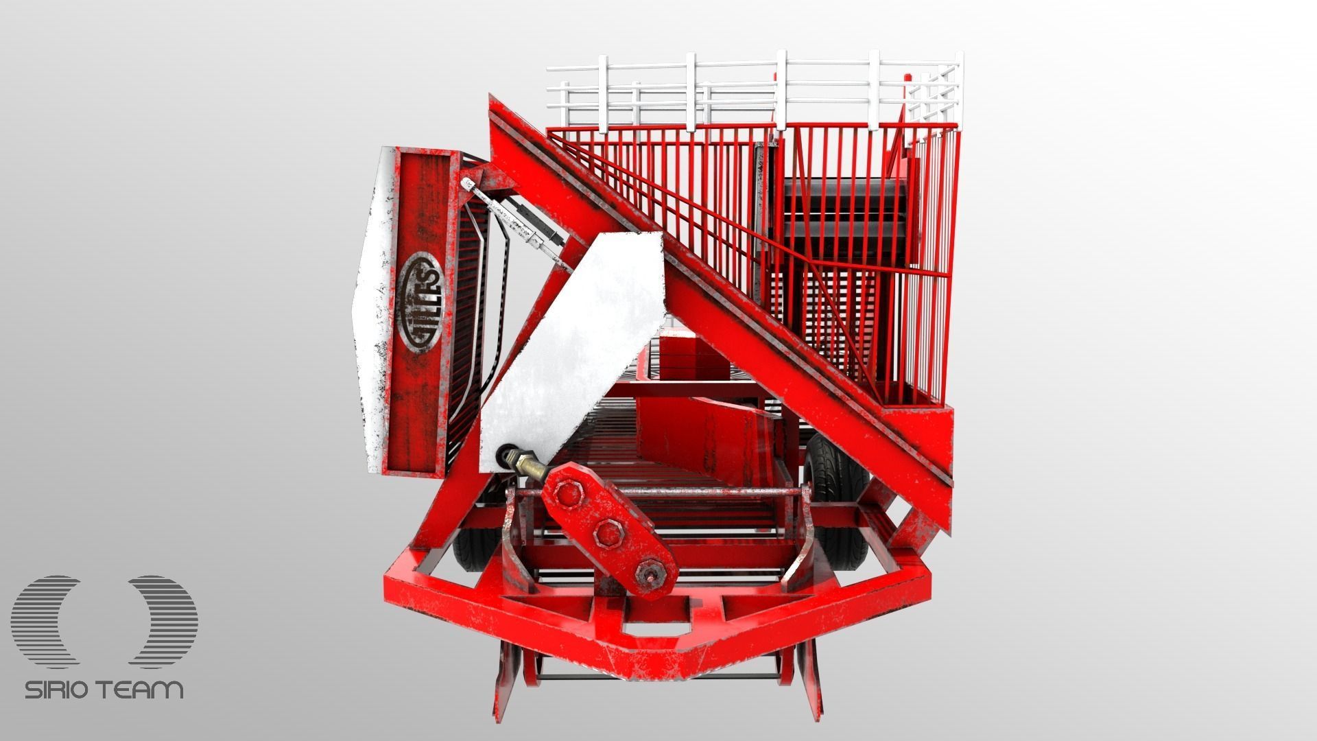 Gilles R136 Loader Low-poly 3D model_4