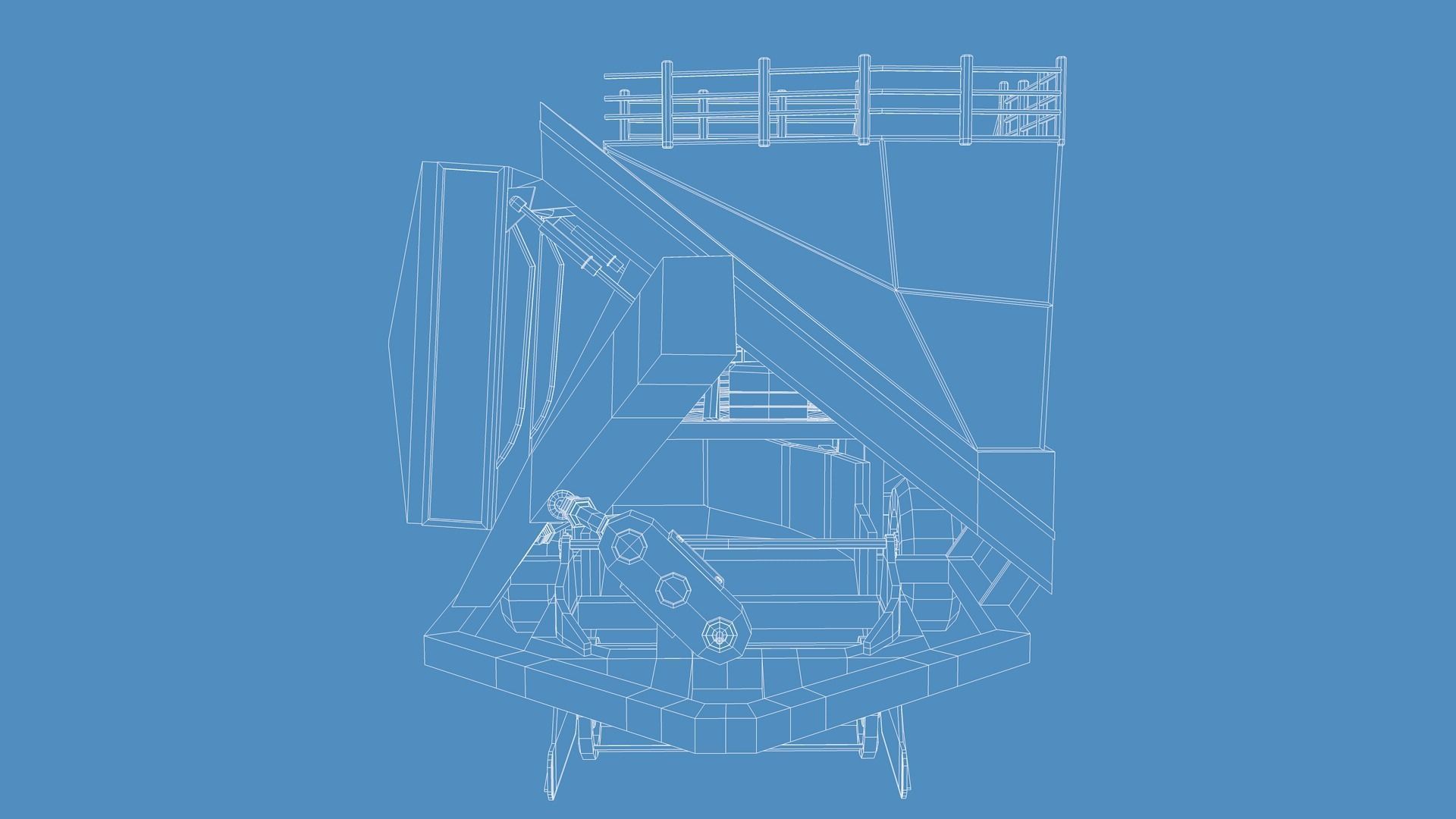 Gilles R136 Loader Low-poly 3D model_11