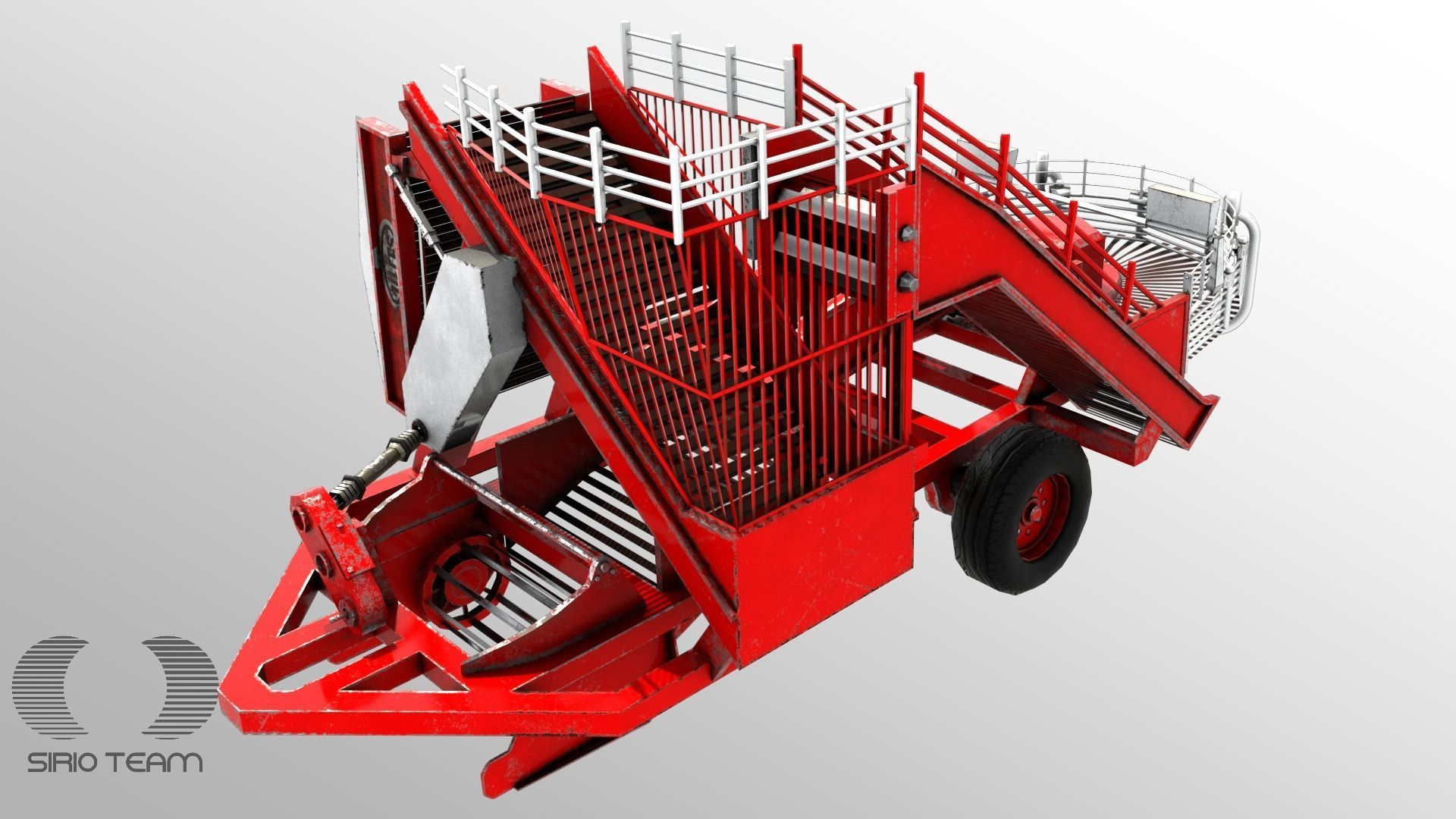 Gilles R136 Loader Low-poly 3D model_2