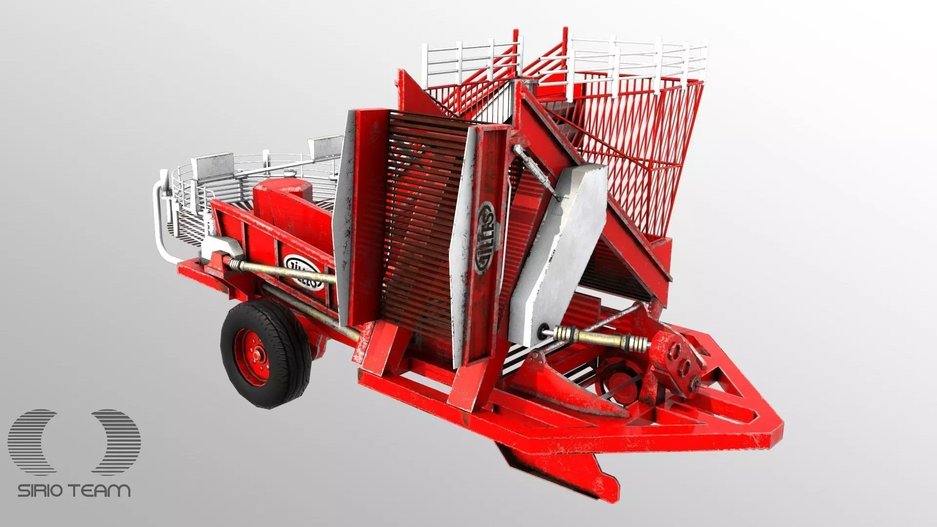 Gilles R136 Loader Low-poly 3D model_0