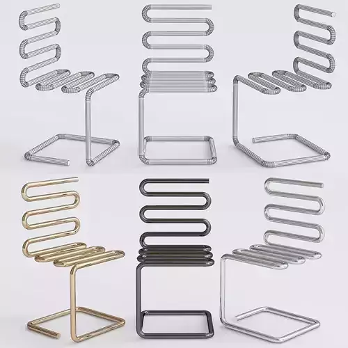 bathroom hanger chair 3d model Low-poly 3D model