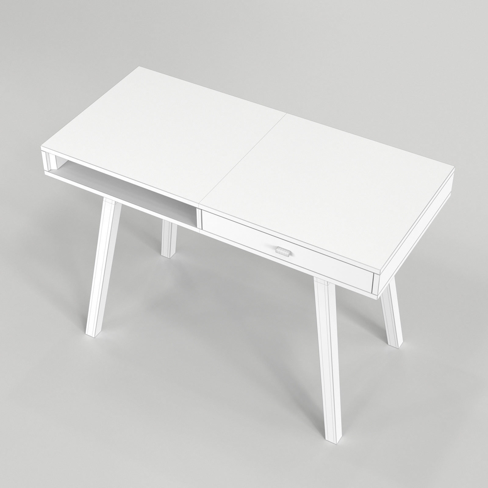 Scandinavian Desk 01 3D model_3