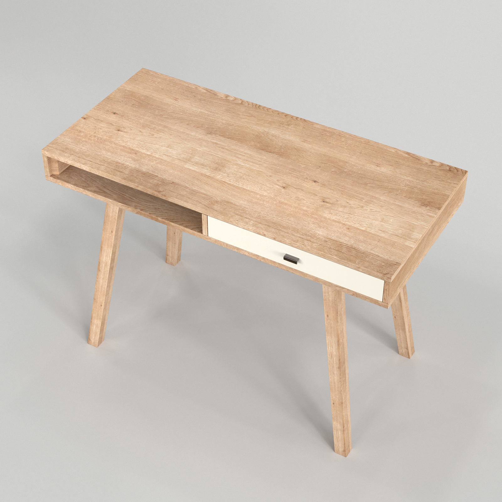 Scandinavian Desk 01 3D model_2
