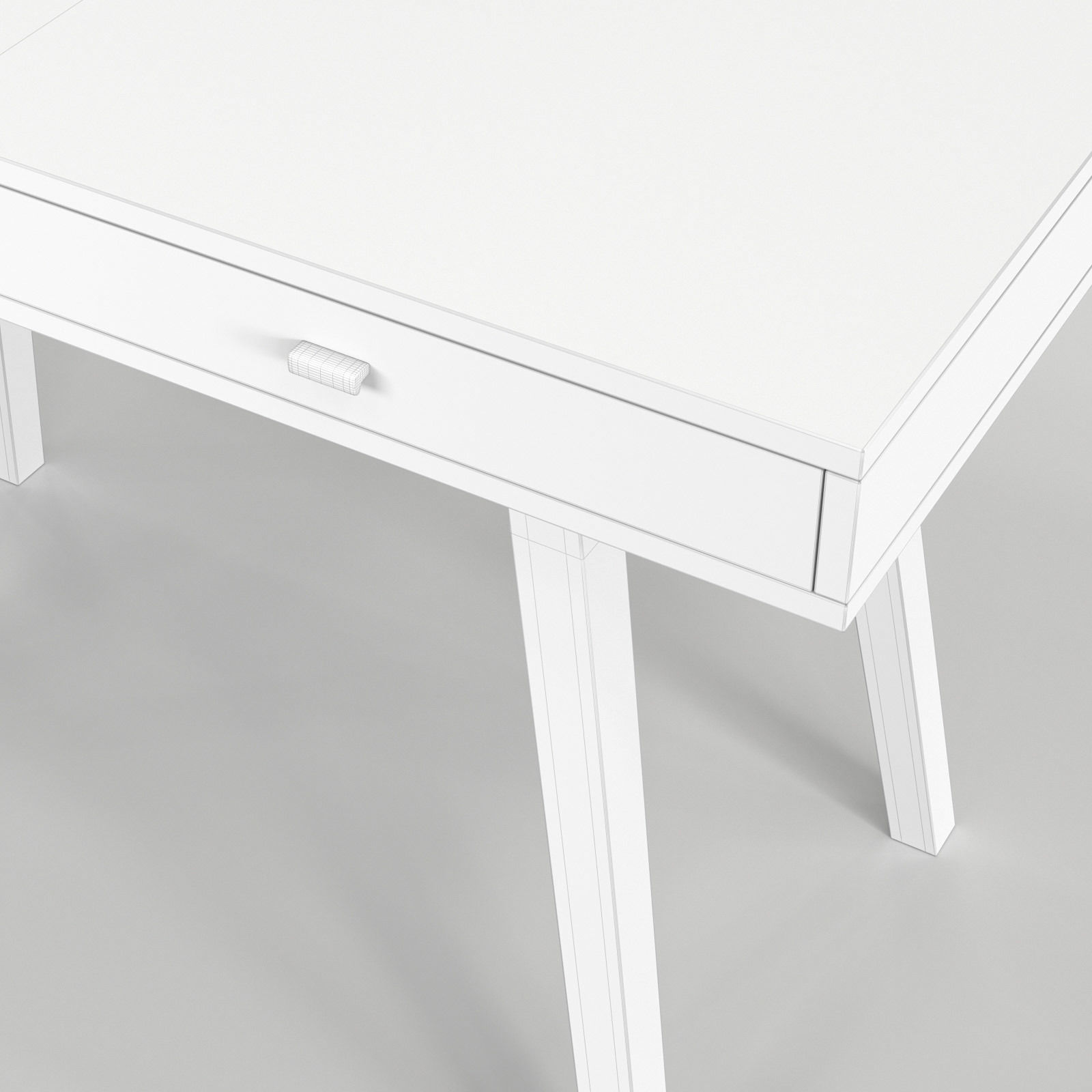 Scandinavian Desk 01 3D model_5
