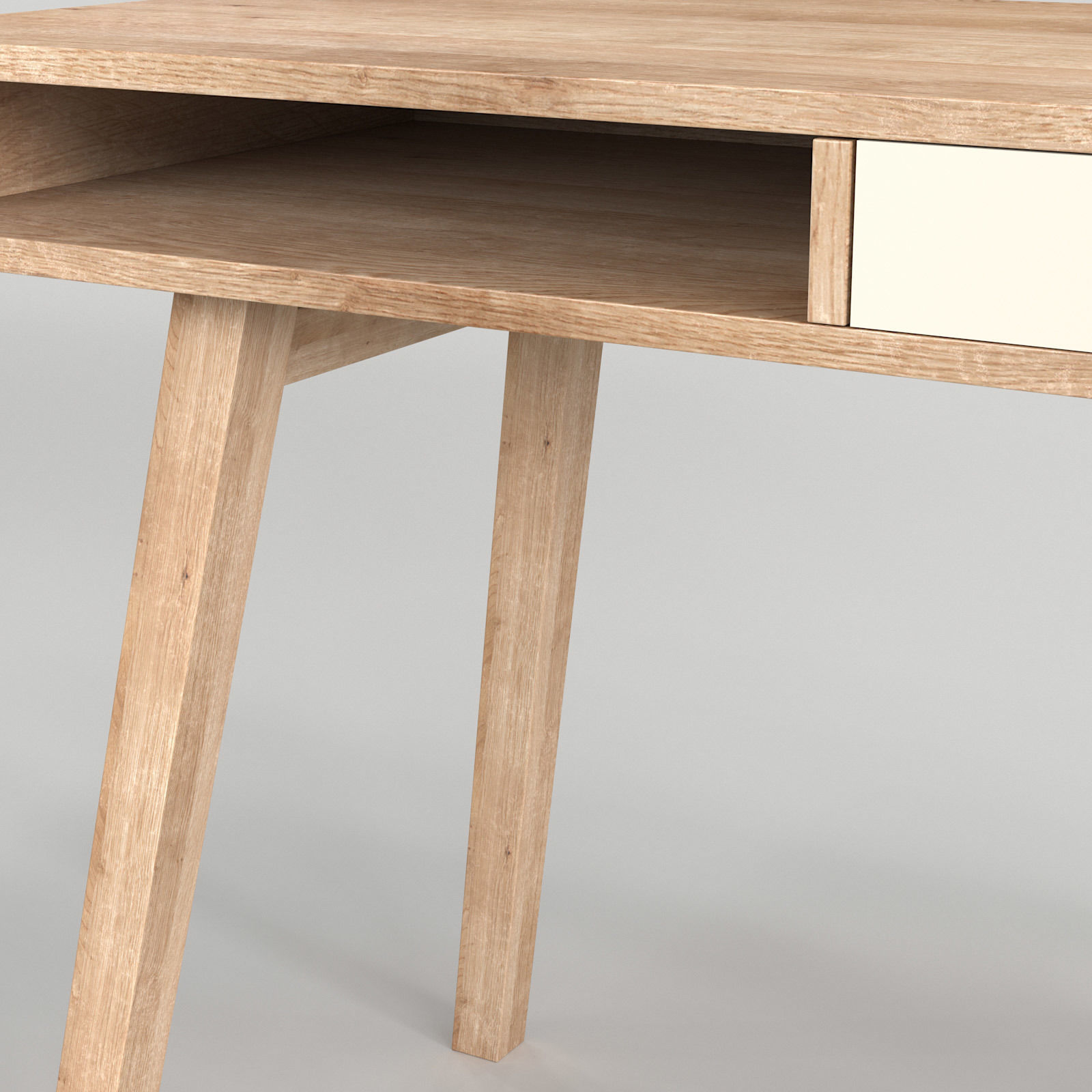 Scandinavian Desk 01 3D model_6
