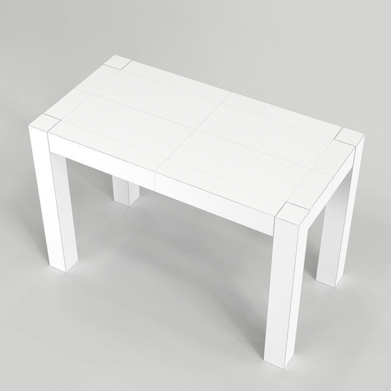 Scandinavian Desk 02 3D model_3