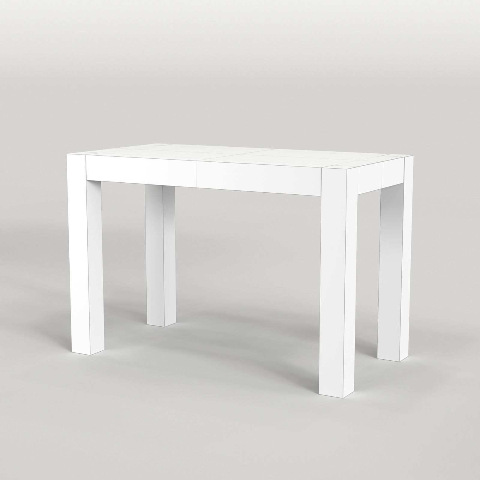 Scandinavian Desk 02 3D model_1