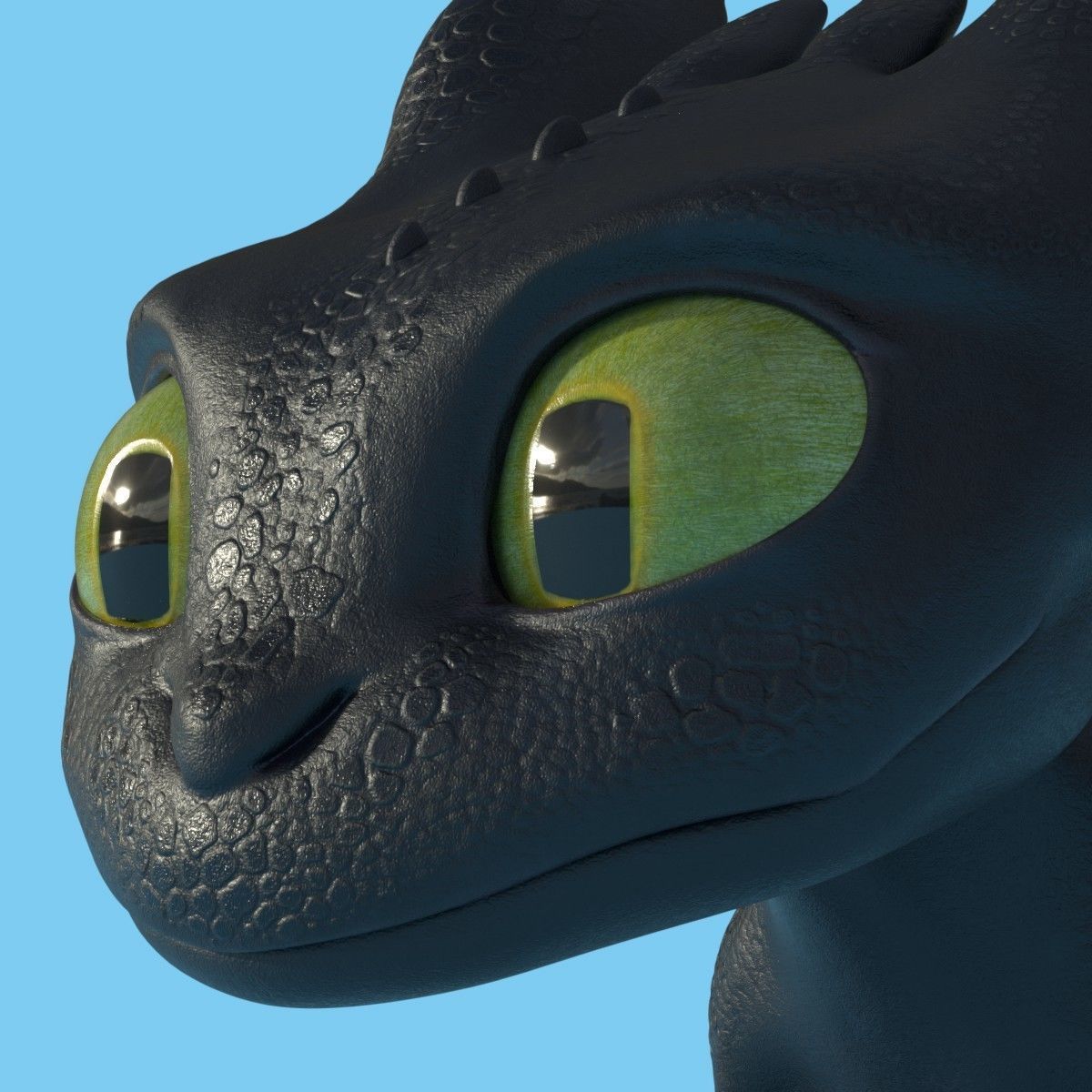 Baby Toothless Low-poly 3D model_2