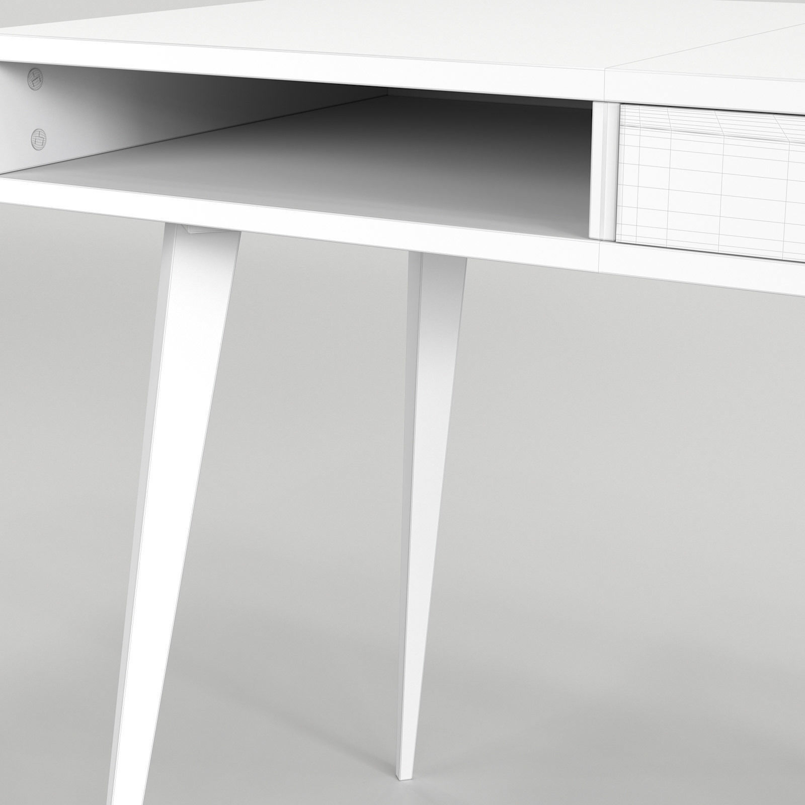 Scandinavian Desk 04 3D model_9