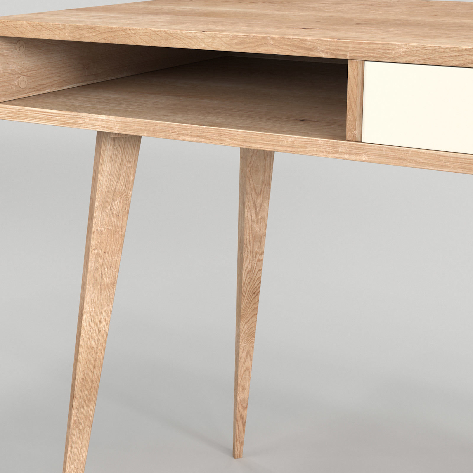 Scandinavian Desk 04 3D model_8