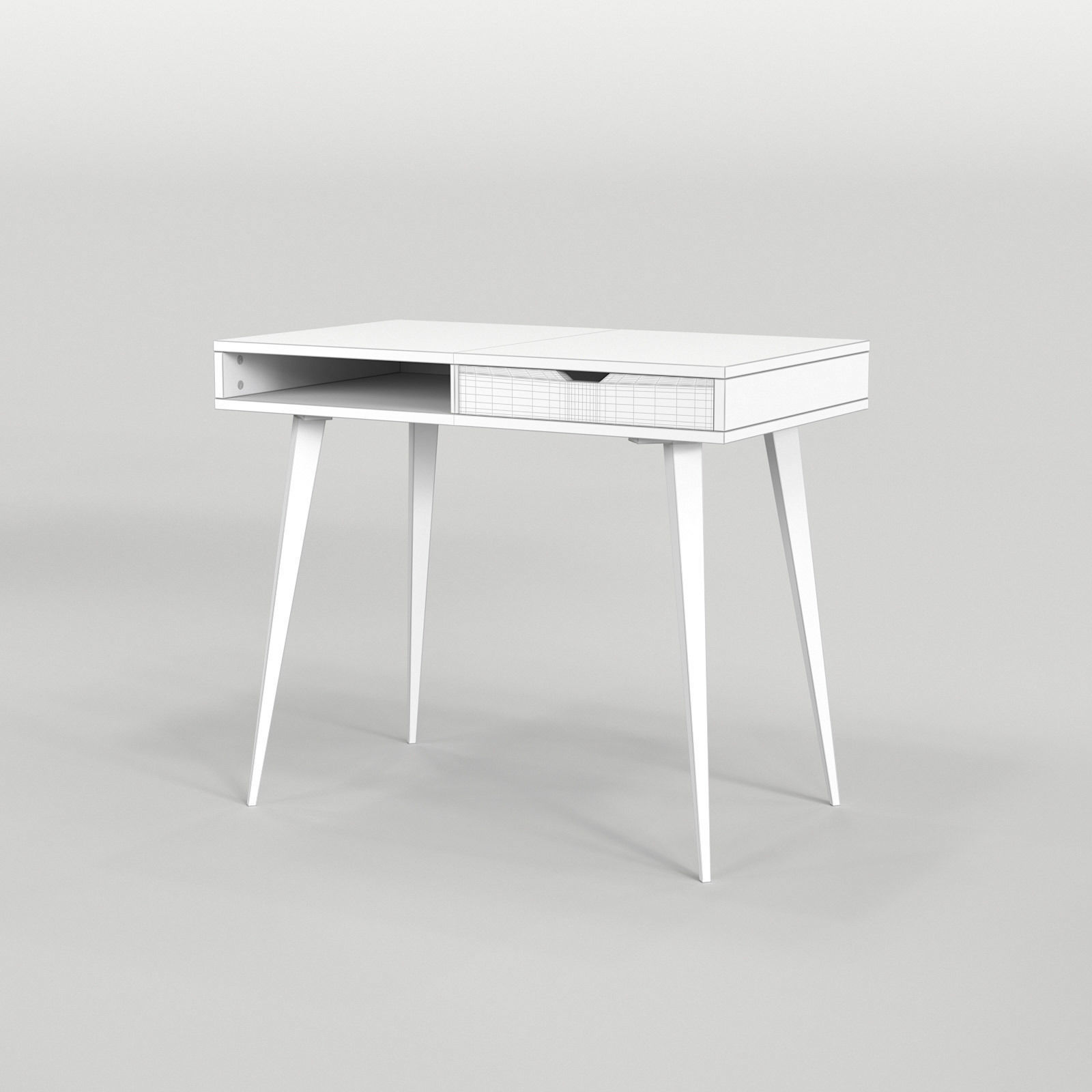 Scandinavian Desk 04 3D model_1