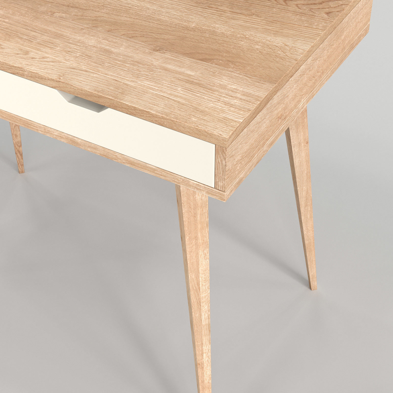 Scandinavian Desk 04 3D model_4